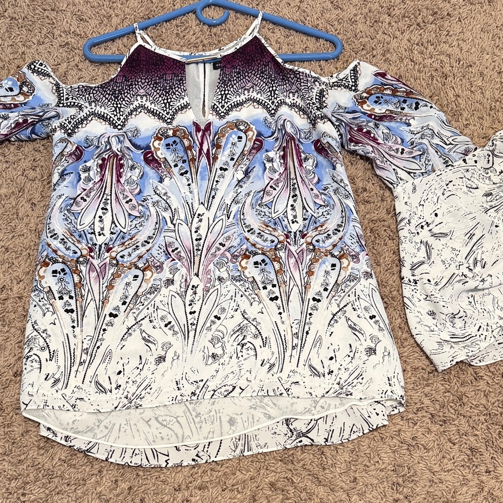 White House Black Market Paisley Print Blouse